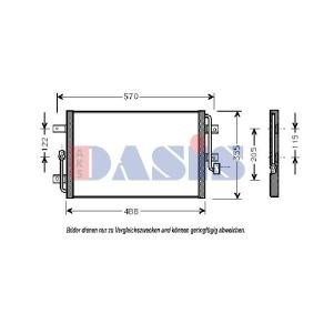 Achetez des Condenseur, climatisation AKS DASIS 082031N à prix pour 68,10 €