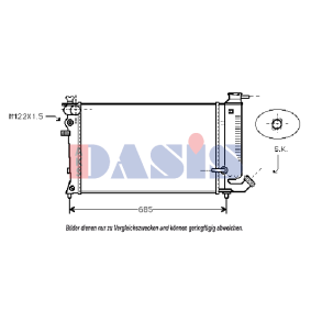 Achetez des Radiateur du moteur AKS DASIS 110470N à prix pour 97,88 €