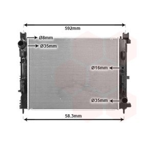 Achetez des Radiateur du moteur VAN WEZEL 15012700 à prix pour 153,47 €