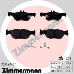 Köp Bromsbelägg av ZIMMERMANN 26174.145.1 till det låga priset 516,11 kr