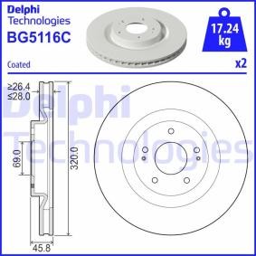 Bremsscheibe von DELPHI