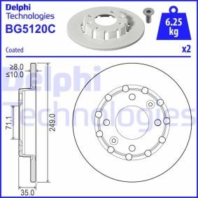 Kjøp Bremseskive av DELPHI BG5120C til den lave prisen 437,29 NOK