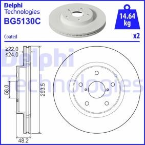 Compre Disco de travão da DELPHI BG5130C a um preço baixo por 56,66 €