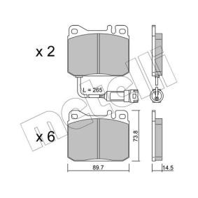 Acquista Kit pastiglie freni da METELLI 22-1149-0 a buon mercato per soli 139,36 €
