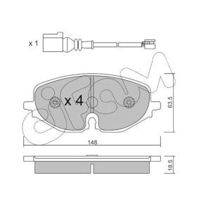 Köp Bromsbelägg av CIFAM 822-1280-0 till det låga priset 671,96 kr