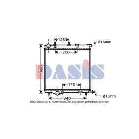 Achetez des Radiateur du moteur AKS DASIS 160113N à prix pour 46,61 €