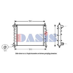 Achetez des Radiateur du moteur AKS DASIS 300008N à prix pour 91,68 €