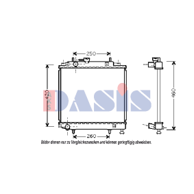 Achetez des Radiateur du moteur AKS DASIS 360025N à prix pour 294,14 €