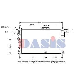 Achetez des Radiateur du moteur AKS DASIS 510020N à prix pour 66,74 €