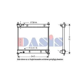 Achetez des Radiateur du moteur AKS DASIS 510024N à prix pour 142,17 €