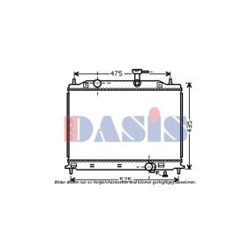 Achetez des Radiateur du moteur AKS DASIS 510076N à prix pour 83,31 €
