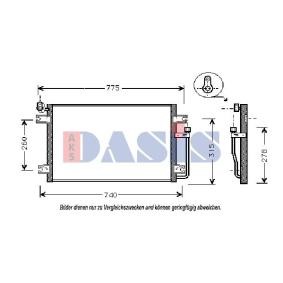 Achetez des Condenseur, climatisation AKS DASIS 512007N à prix pour 171,62 €