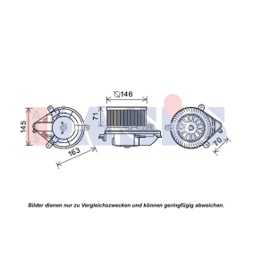 Achetez des Moteur électrique, pulseur d'air d'habitacle AKS DASIS 740193N à prix pour 210,88 €