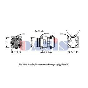Achetez des Compresseur de climatisation AKS DASIS 850446N à prix pour 197,98 €