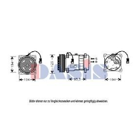 Achetez des Compresseur de climatisation AKS DASIS 850484N à prix pour 288,27 €
