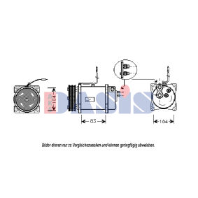 Achetez des Compresseur de climatisation AKS DASIS 850840N à prix pour 776,60 €