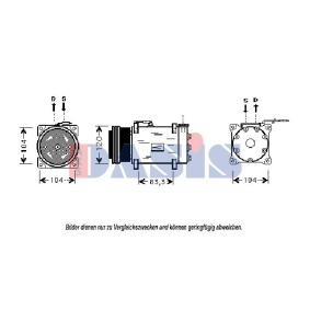 Achetez des Compresseur de climatisation AKS DASIS 850899N à prix pour 346,52 €