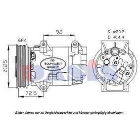 Achetez des Compresseur de climatisation AKS DASIS 851558N à prix pour 259,47 €