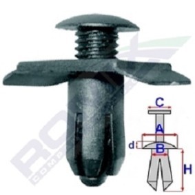 Clip, Zier- / Schutzleiste B22136