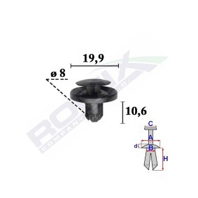 Clip, Zier- / Schutzleiste C70358