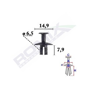 Clip, Zier- / Schutzleiste C70582 MINI PACEMAN von ROMIX