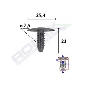 Køb Clips, side- / beskyttelseslister af ROMIX C70602 til den lave pris 4,49 DKK