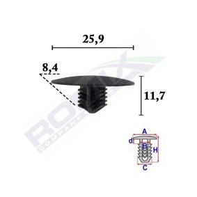 Køb Clips, side- / beskyttelseslister af ROMIX C70603 til den lave pris 6,22 DKK
