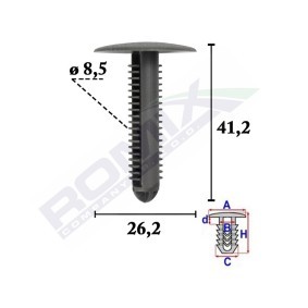Clip, Zier- / Schutzleiste C70608