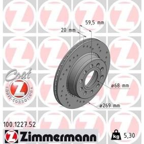 Comprar Disco de freno de ZIMMERMANN 100.1227.52 a bajo precio de 102,80 €