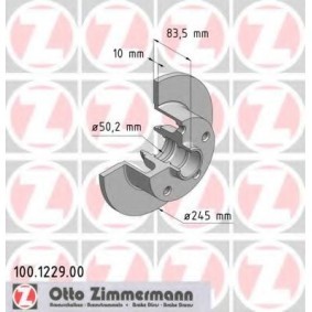 Comprar Disco de freno de ZIMMERMANN 100.1229.00 a bajo precio de 126,00 €