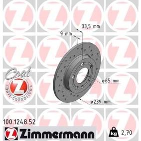 Comprar Disco de freno de ZIMMERMANN 100.1248.52 a bajo precio de 69,22 €