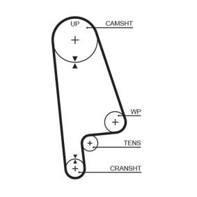 Achetez des Courroie de distribution GATES T145RB à prix pour 61,24 €