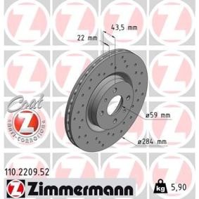Comprar Disco de freno de ZIMMERMANN 110.2209.52 a bajo precio de 106,98 €