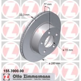 Comprar Disco de freno de ZIMMERMANN 155.3900.00 a bajo precio de 206,82 €