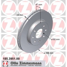 Comprar Disco de freno de ZIMMERMANN 185.3951.00 a bajo precio de 85,35 €