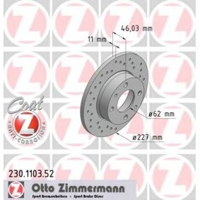 Comprar Disco de freno de ZIMMERMANN 230.1103.52 a bajo precio de 115,18 €