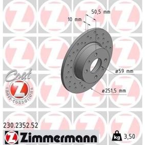 Comprar Disco de freno de ZIMMERMANN 230.2352.52 a bajo precio de 69,82 €