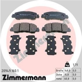 Bremsbeläge von ZIMMERMANN