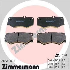 Comprar Juego de pastillas de freno de ZIMMERMANN 21056.180.1 a bajo precio de 74,65 €