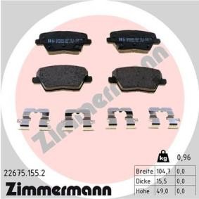 Comprar Juego de pastillas de freno de ZIMMERMANN 22675.155.2 a bajo precio de 77,06 €