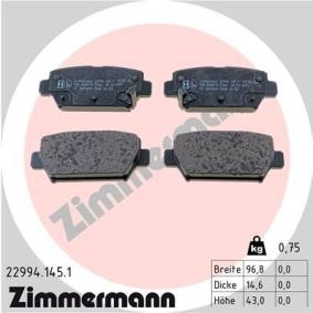 Comprar Juego de pastillas de freno de ZIMMERMANN 22994.145.1 a bajo precio de 52,29 €