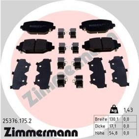 Comprar Juego de pastillas de freno de ZIMMERMANN 25376.175.2 a bajo precio de 64,08 €