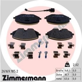 Comprar Juego de pastillas de freno de ZIMMERMANN 26169.185.2 a bajo precio de 83,05 €