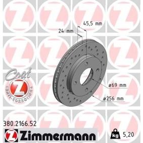 Comprar Disco de freno de ZIMMERMANN 380.2166.52 a bajo precio de 91,14 €
