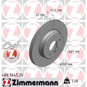 Comprar Disco de freno de ZIMMERMANN 400.3645.20 a bajo precio de 73,33 €