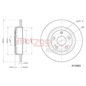 Achetez des Disque de frein METZGER 6110983 à prix pour 52,39 €
