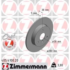 Comprar Disco de freno de ZIMMERMANN 405.4100.20 a bajo precio de 41,49 €