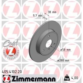 Comprar Disco de freno de ZIMMERMANN 405.4102.20 a bajo precio de 43,68 €
