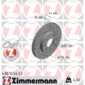 Comprar Disco de freno de ZIMMERMANN 430.1454.52 a bajo precio de 83,27 €