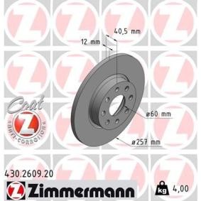 Comprar Disco de freno de ZIMMERMANN 430.2609.20 a bajo precio de 43,61 €